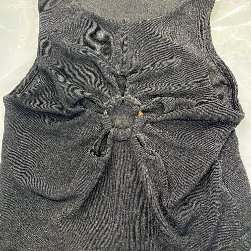 Stylish Black Women's Tank Top with Unique Design